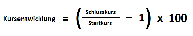 Berechnung der reinen Kursentwicklung