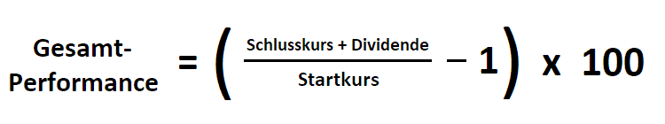 Berechnung der Gesamtperformance inklusive Dividende