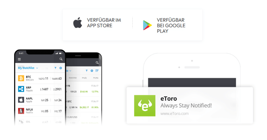 Die APP von eToro