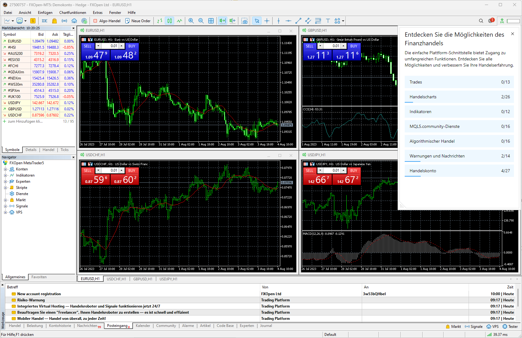 FXOpen Demokonto Schritt 5